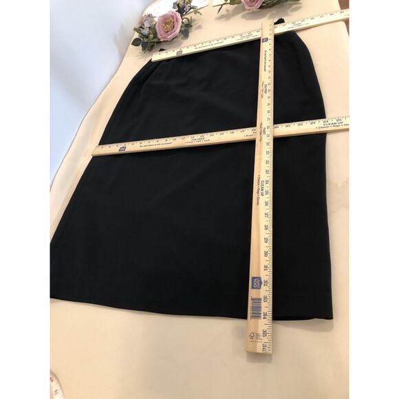 Ben Marc Women Black 2 Pc Skirt Jacket 16 Long Sleeve Formal Preppy Office Siren - Picture 9 of 12